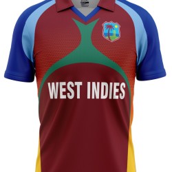 West Indies T20 World Cup 2010 Half Sleeves Cricket Fan Jersey - 100% Dryfit Polyester - With Name Personalization