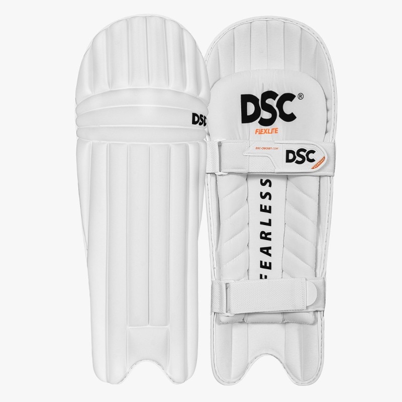DSC Flex Lite Moulded Batting Leg Guard (White)