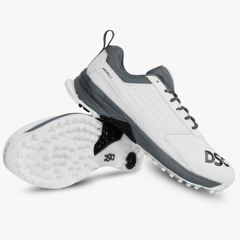 DSC Jaffa 22 Cricket Shoes (White / Grey)