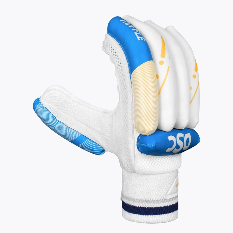 DSC Ruffle Batting Gloves (Blue/Yellow)