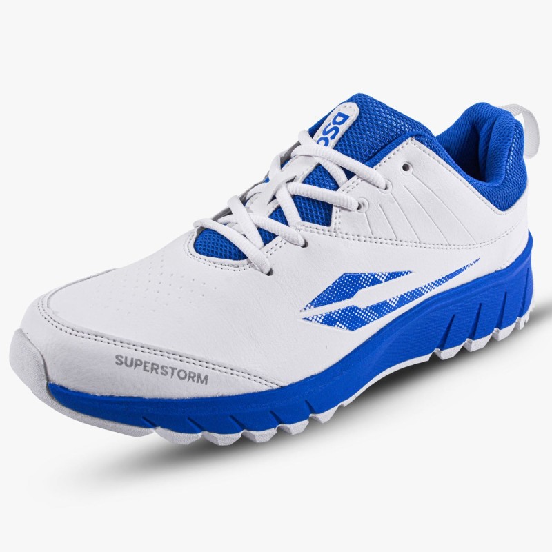 DSC Superstorm Cricket Shoes (Blue / White)