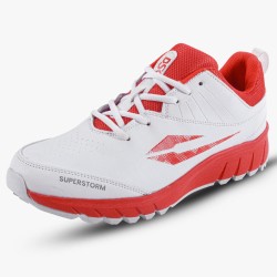 DSC Superstorm Cricket Shoes (Red / White)