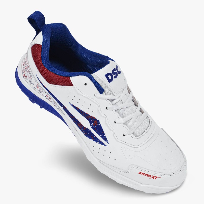 DSC Zooter XT Cricket Shoes (White / Red)
