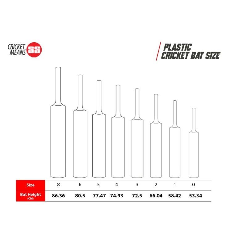 SS PLASTIC CR. BAT SIZE 8 Plastic Bat