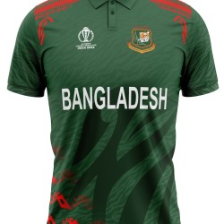 Bangladesh ODI World Cup 2023 Half Sleeves Cricket Fan Jersey - 100% Dryfit Polyester - With Name Personalisation