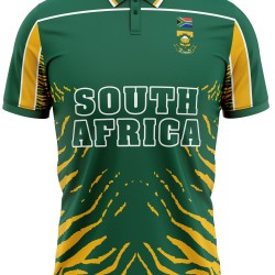 South Africa 2003 ICC World Cup Half Sleeves Cricket Fan Jersey - 100% Dryfit Polyester - With Name Personalisation