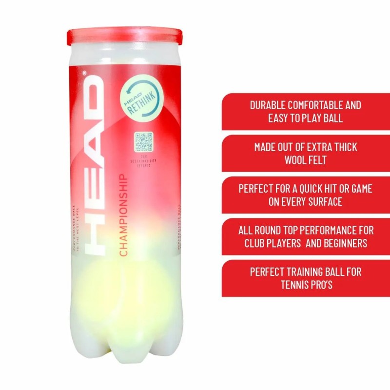 HEAD Championship Tennis Ball Carton (72 Balls)