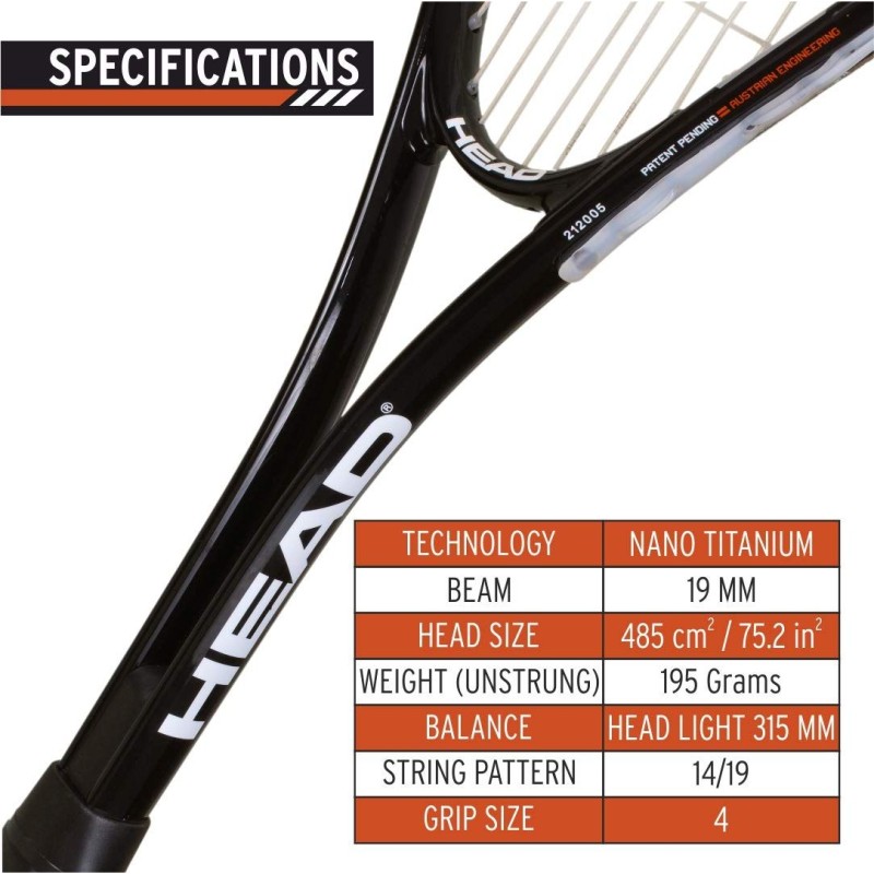 HEAD Nano Ti. Spector 2.0 Squash Racquet