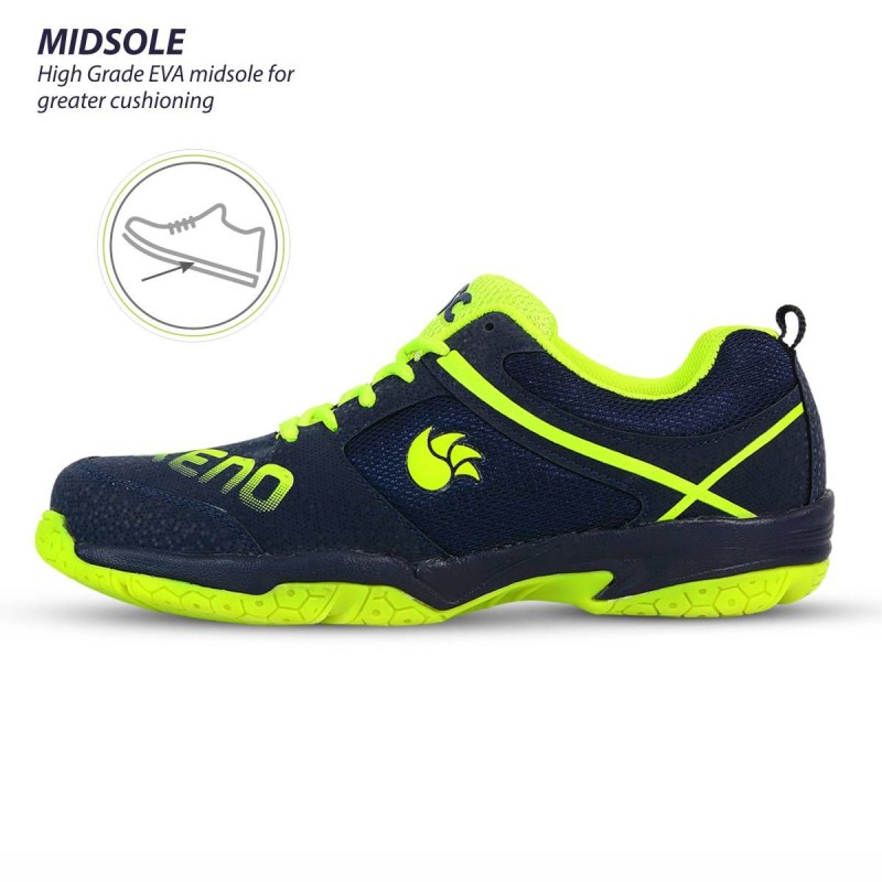 DSC Xeno Badminton Shoes (Navy/Fluro Yellow)
