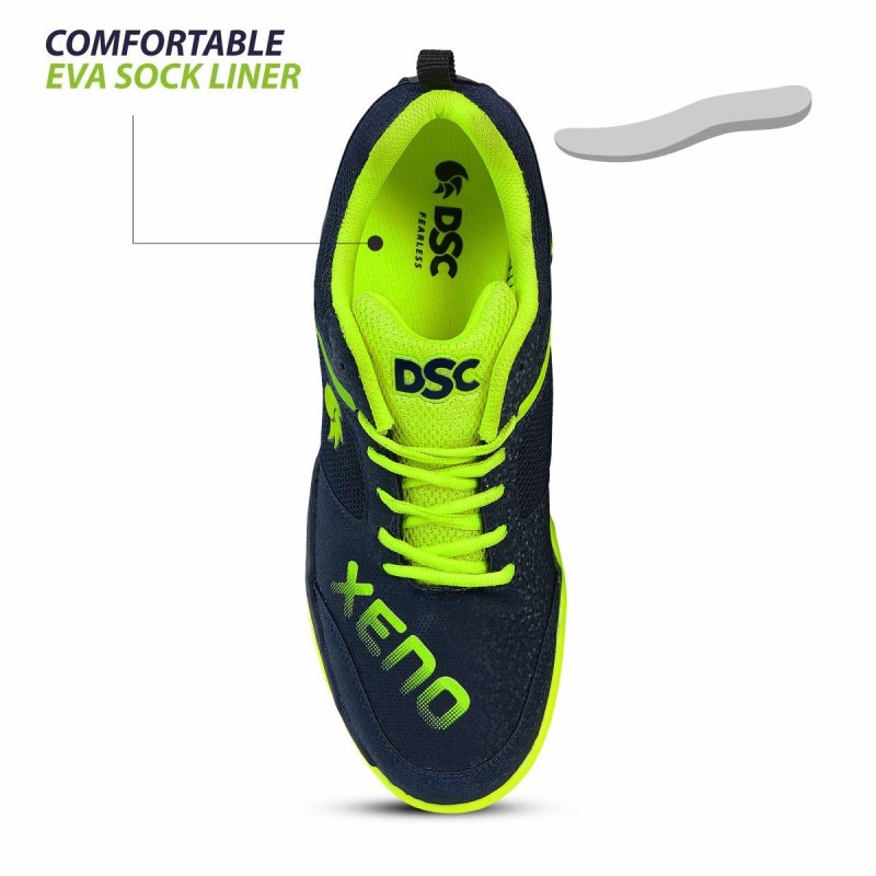 DSC Xeno Badminton Shoes (Navy/Fluro Yellow)