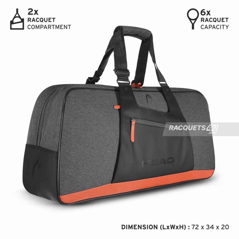 HEAD Women's Court Kit Bag (Anthra/Terracotta)