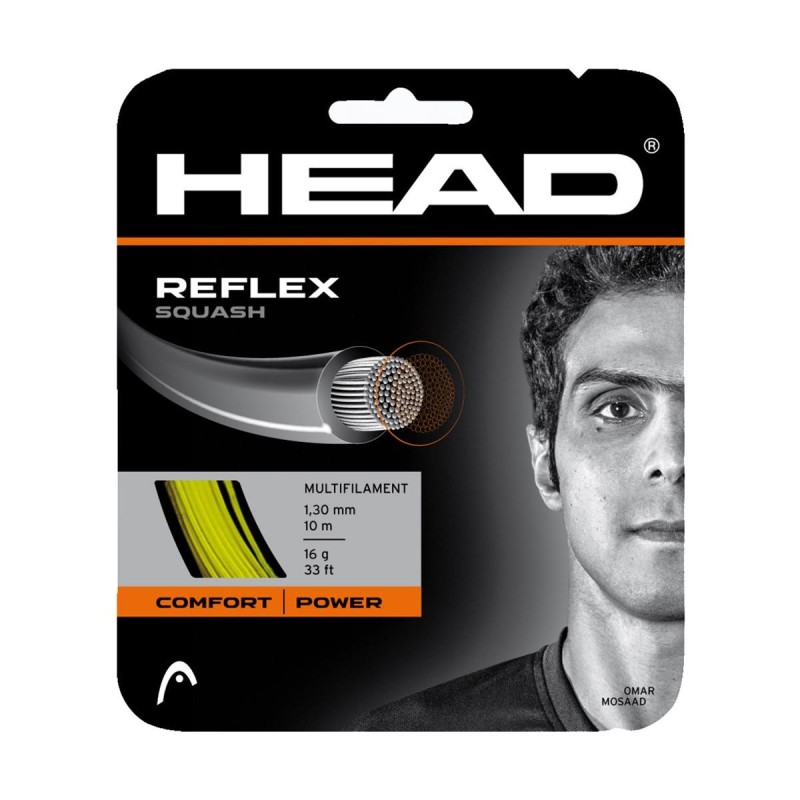 HEAD Reflex Squash String (Cut From Reel, 16 Yellow)