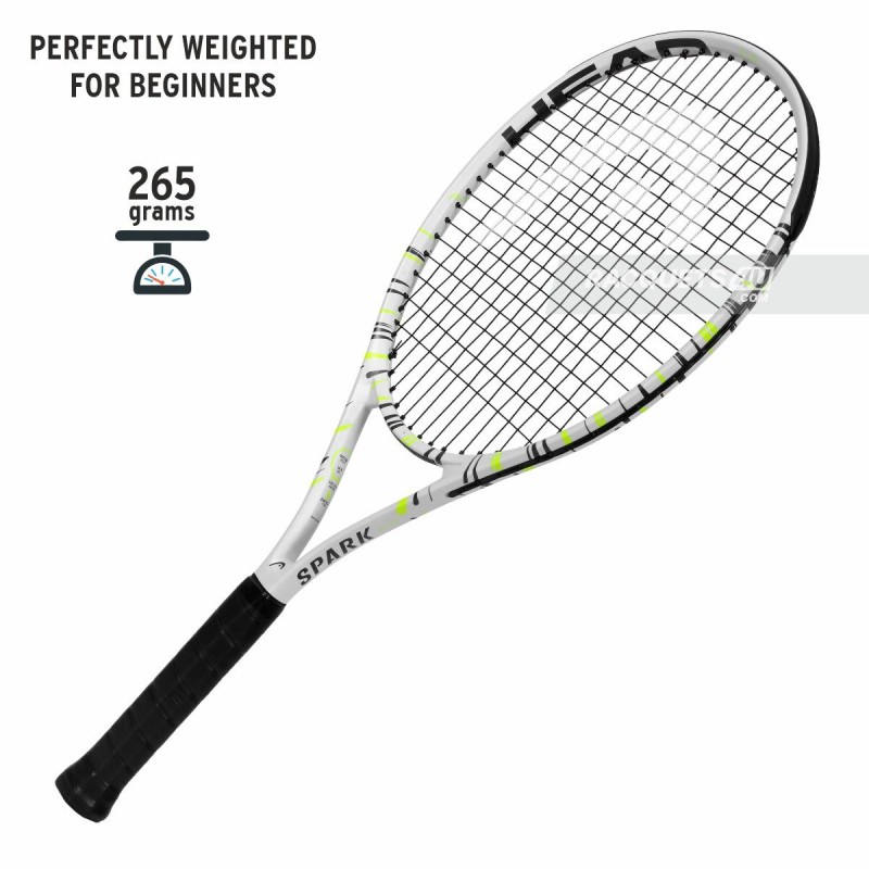 HEAD MX Spark Elite Tennis Racquet (Strung, White)