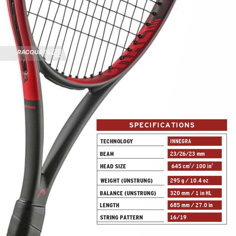 HEAD IG Challenge MP Tennis Racquet (Red, Strung)