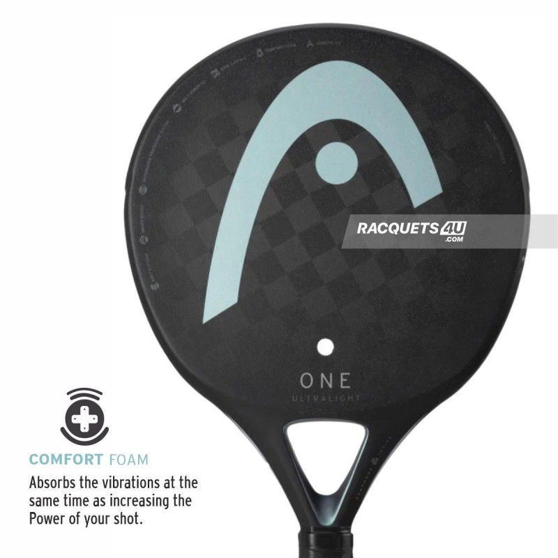 HEAD One Ultralight Padel Racquet (Black)