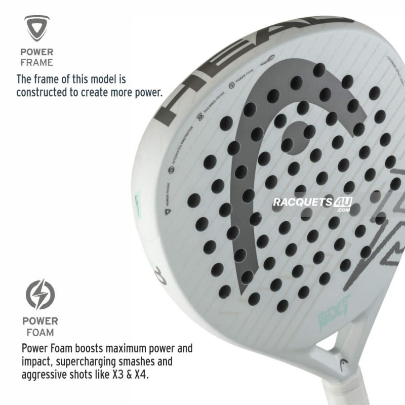 HEAD Bolt 2026 Padel Racquet (White/Grey)