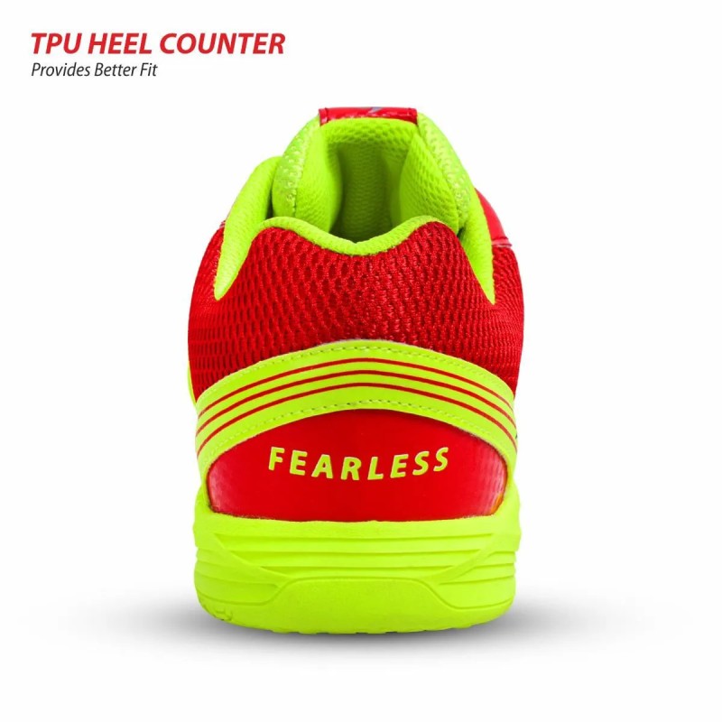 DSC Akido Badminton Shoes (Red/Flouro Yellow)