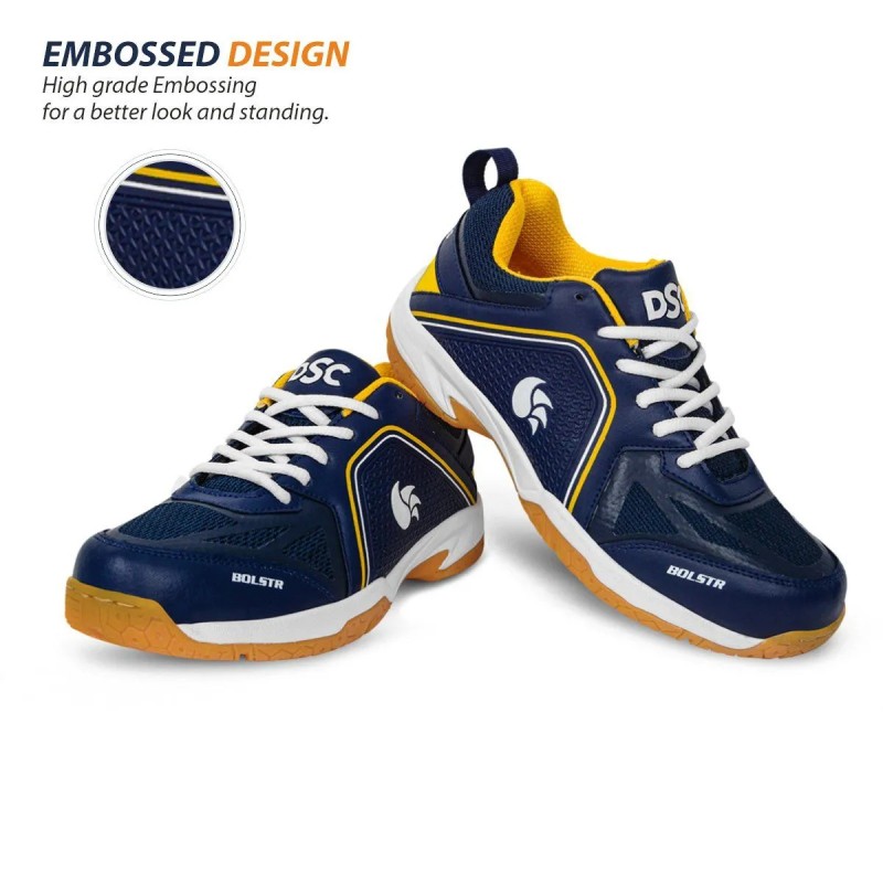 DSC Bolstr Badminton Shoes (Navy/Yellow)