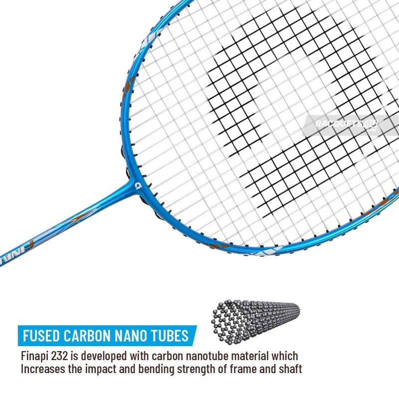 APACS Finapi 232 Badminton Racquet (Unstrung, L. Blue)