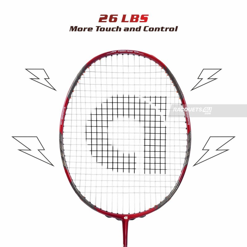 APACS Z Ziggler Badminton Racquet (Unstrung, Red)