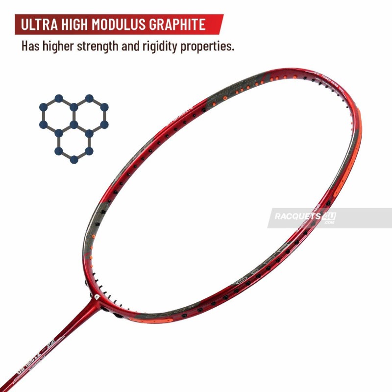 APACS Z Ziggler Badminton Racquet (Unstrung, Red)