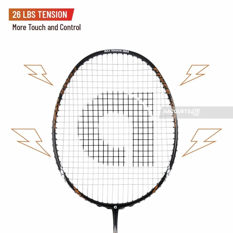 APACS Finapi 232 Badminton Racquet (Unstrung, Black)