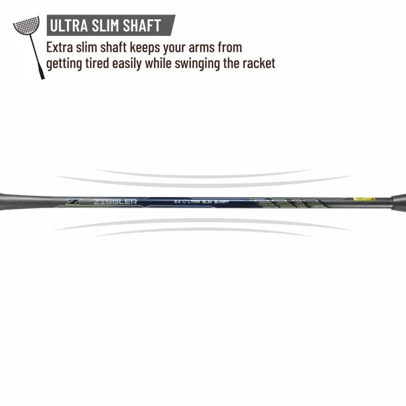 APACS Z Ziggler Badminton Racquet (Unstrung, Grey)