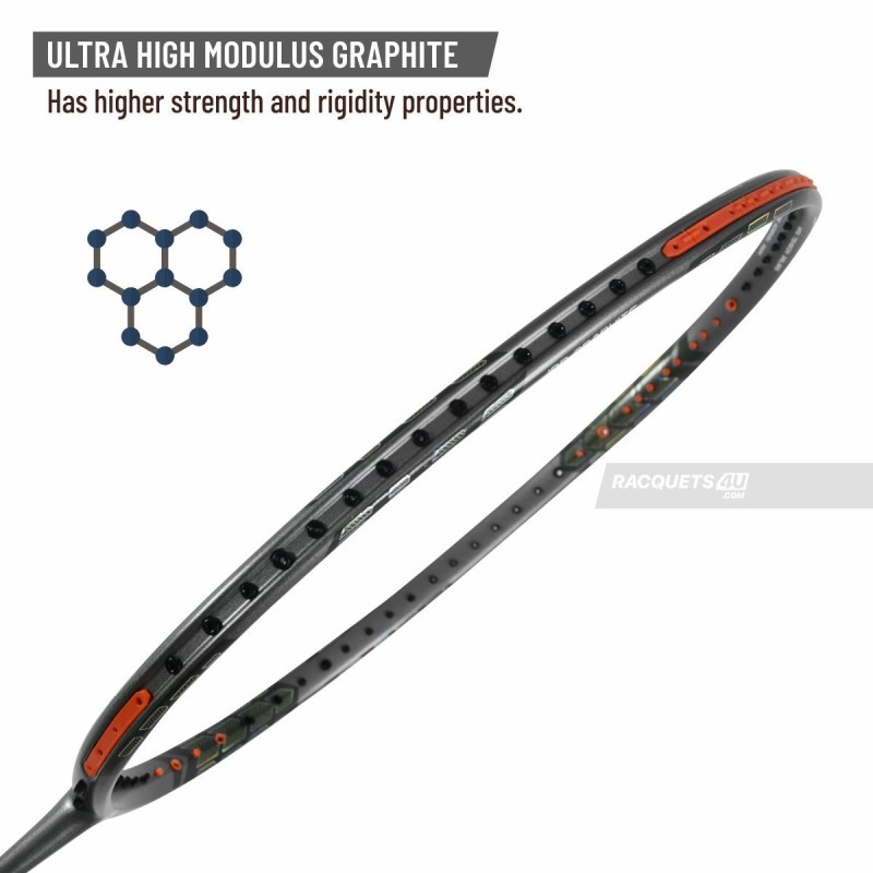 APACS Z Ziggler Badminton Racquet (Unstrung, Grey)
