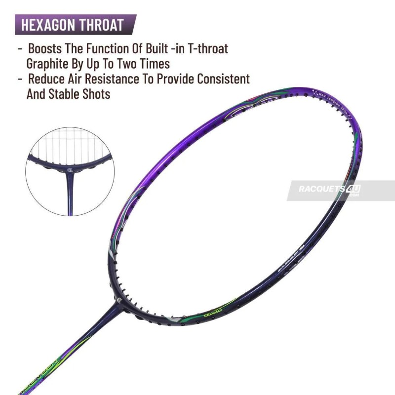 APACS Asgardia Lite Badminton Racquet (Unstrung, Purple)