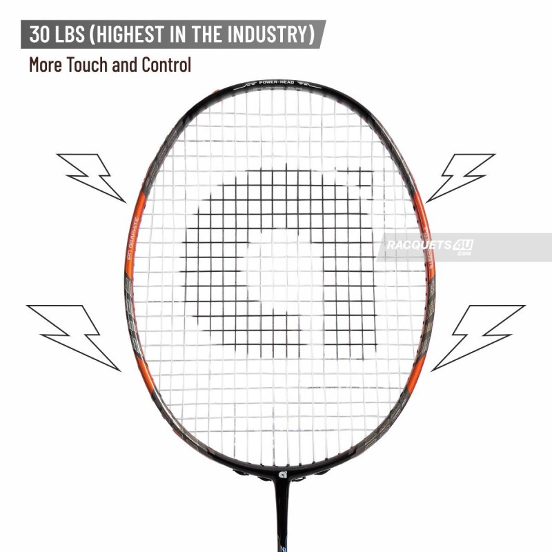 APACS Z Ziggler Badminton Racquet (Unstrung, Orange)