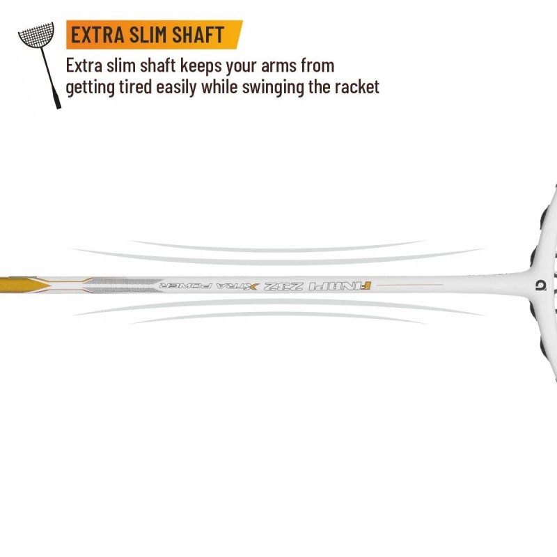 APACS Finapi 232 Xtra Power Badminton Racquet (Unstrung,  White)