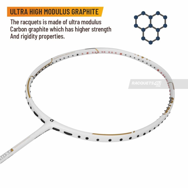 APACS Finapi 232 Xtra Power Badminton Racquet (Unstrung,  White)