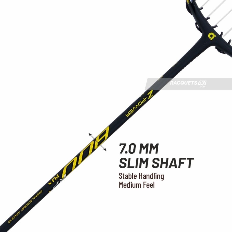 APACS Z Power 800 RP+ Badminton Racquet (Unstrung, Black)