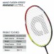 APACS Nano Fusion Speed 9000 Ultra Badminton Racquet (Unstrung, Yellow/Red)