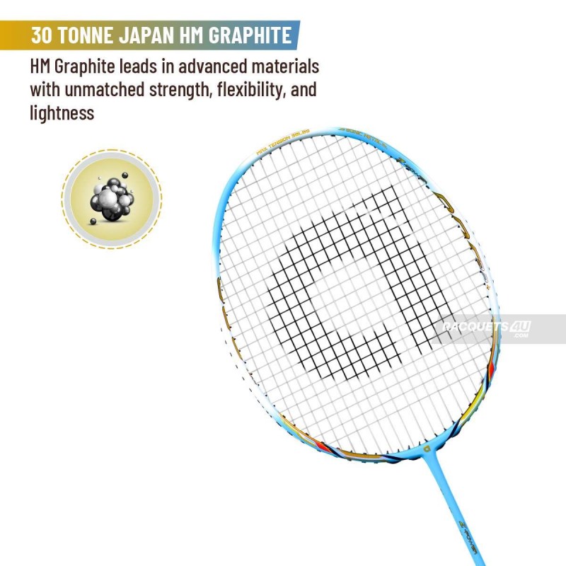 APACS Z Power 800 RP+ Badminton Racquet (Unstrung, Blue/White)