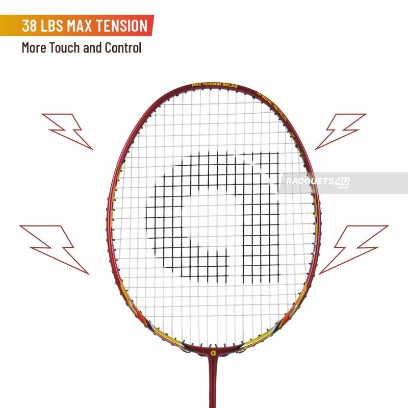 APACS Z Power 800 RP+ Badminton Racquet (Unstrung, Red)
