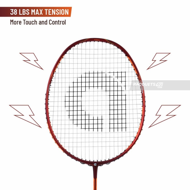 APACS Dual Power & Speed Badminton Racquet (Unstrung, Red)