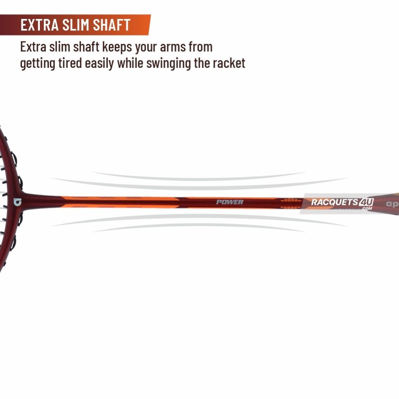 APACS Dual Power & Speed Badminton Racquet (Unstrung, Red)