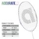 APACS Accurate 77 Badminton Racquet (Unstrung, Pearl White Matte)