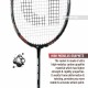 APACS Energy Groove Power Badminton Racquet (Unstrung, Black)