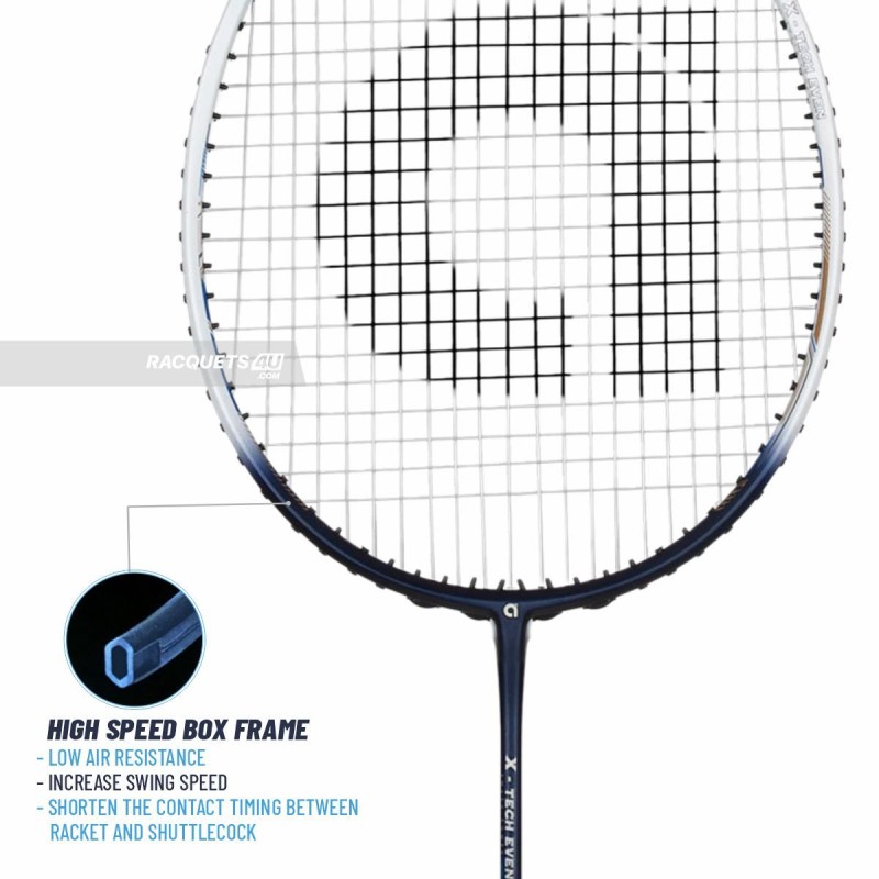 APACS X-Tech Even Badminton Racquet (Unstrung, Blue)