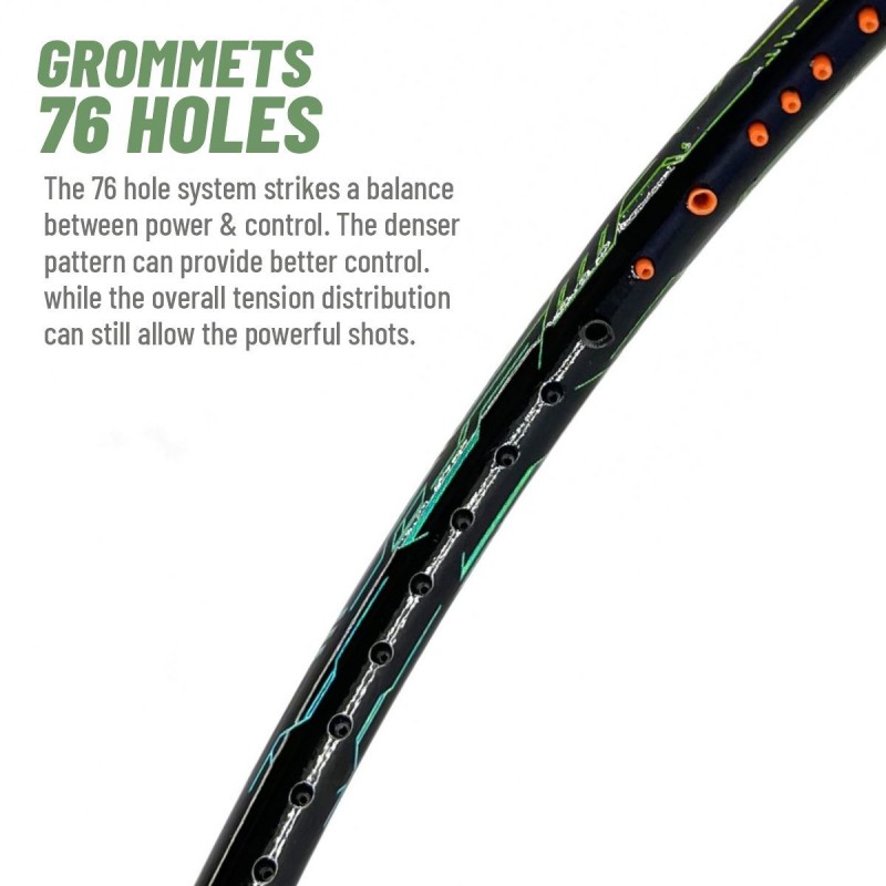 APACS Fantala Pro 101 Badminton Racquet (Unstrung, Black)