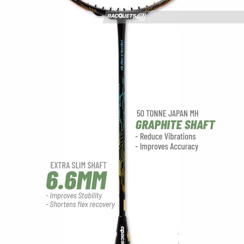 APACS Fantala Pro 101 Badminton Racquet (Unstrung, Black)