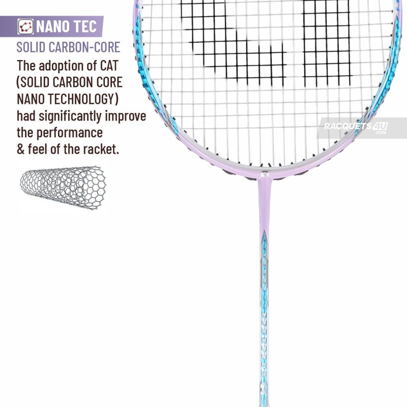 Apacs Feather Weight 55 Badminton Racquet (Unstrung, White/Purple)