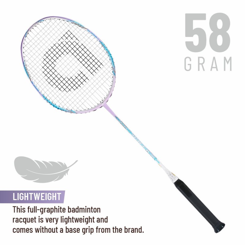 Apacs Feather Weight 55 Badminton Racquet (Unstrung, White/Purple)