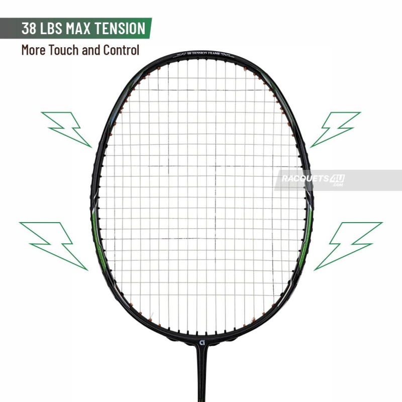 APACS Honor Pro Badminton Racquet (Unstrung, Grey/Green)