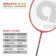 APACS Finapi 232 Xtra Power Badminton Racquet (Unstrung, Black/Red)