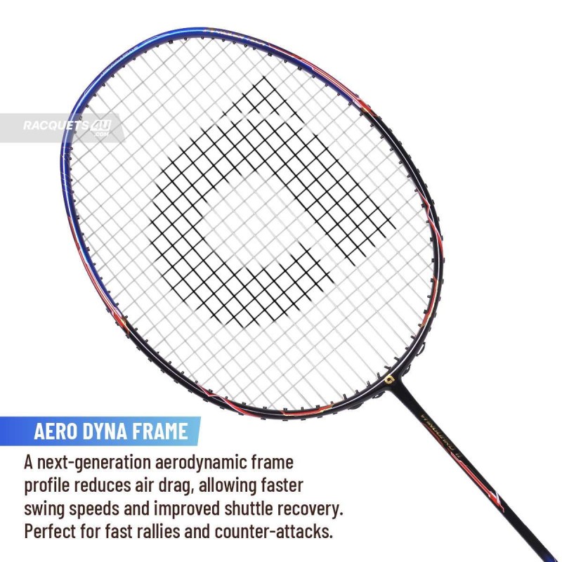 APACS Vanguard 11 Next Gen Badminton Racquet (Unstrung, Black/Royal Gold)
