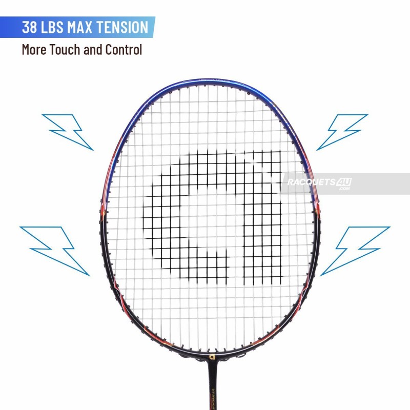 APACS Vanguard 11 Next Gen Badminton Racquet (Unstrung, Black/Royal Gold)