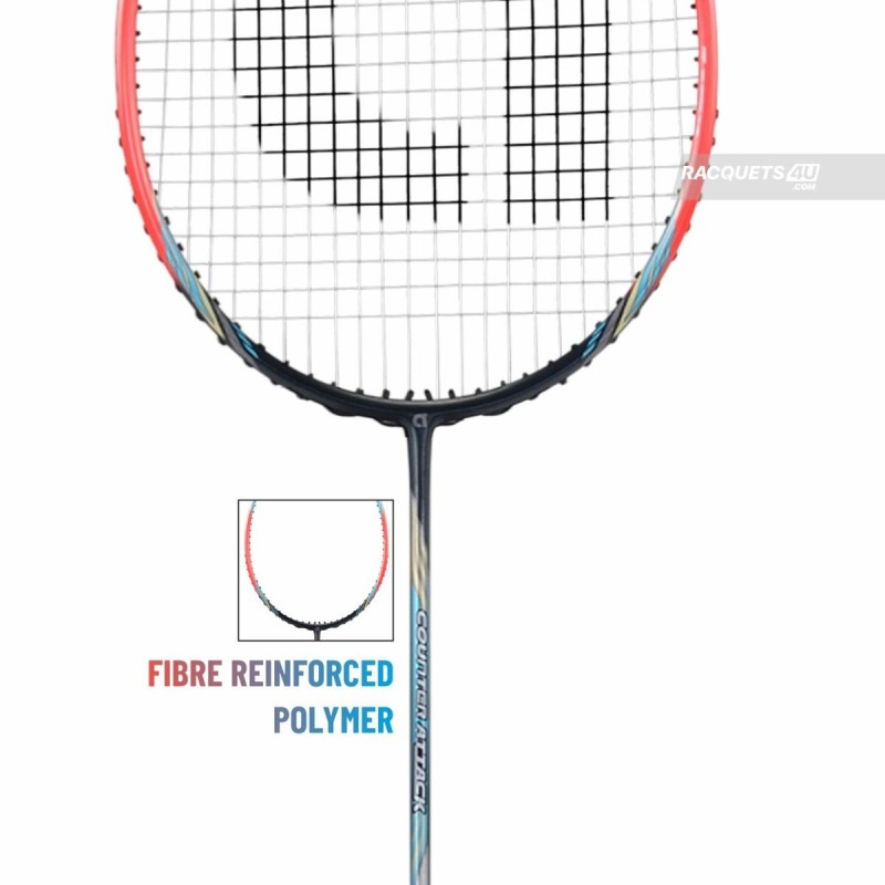APACS Counter Attack Badminton Racquet (Unstrung, Red)